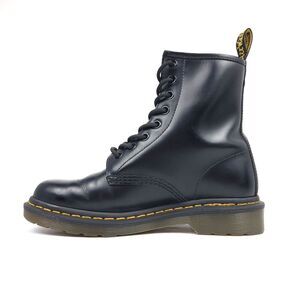 DR. MARTENS 1460 Black Smooth Leather Grunge Goth Combat Boots Womens 6 Workwear
